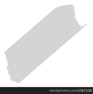 Ripped paper stripe. Gray sticky tape piece isolated on white background. Ripped paper stripe. Gray sticky tape piece