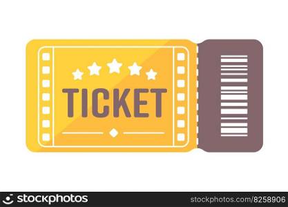 Ripped paper ticket For a movie pass or a show at the cinema