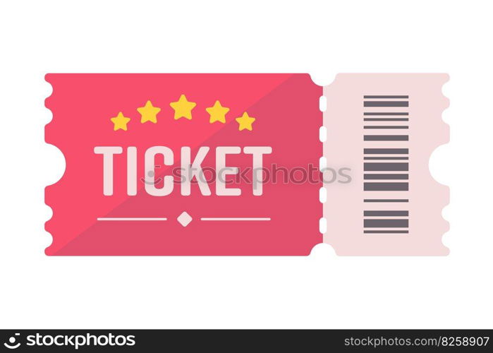 Ripped paper ticket For a movie pass or a show at the cinema