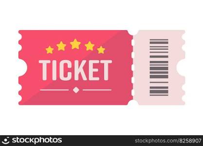 Ripped paper ticket For a movie pass or a show at the cinema