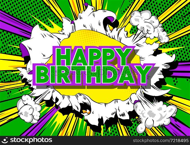 Ripped torn posters grunge texture background with the text Happy Birthday. Paper backdrop placard.