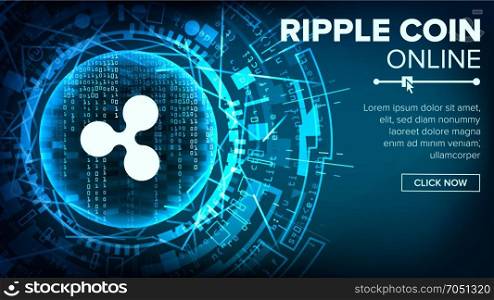 Ripple Abstract Technology Background Vector. Binary Code. Fintech Blockchain. Cryptography. Cryptocurrency Mining Concept Illustration.. Ripple Abstract Technology Background Vector. Binary Code. Fintech Blockchain. Cryptography. Cryptocurrency Mining Concept