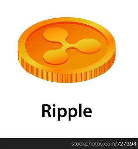 Ripple icon. Isometric illustration of ripple vector icon for web. Ripple icon, isometric style