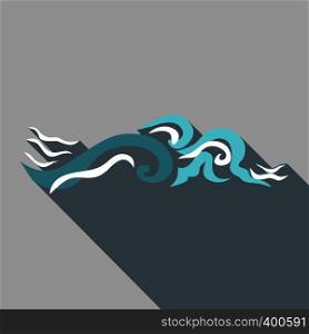 Ripple wave icon. Flat illustration of ripple wave vector icon for web. Ripple wave icon, flat style