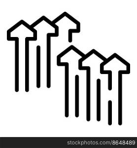 Rise business trend icon outline vector. Site network. Research element. Rise business trend icon outline vector. Site network