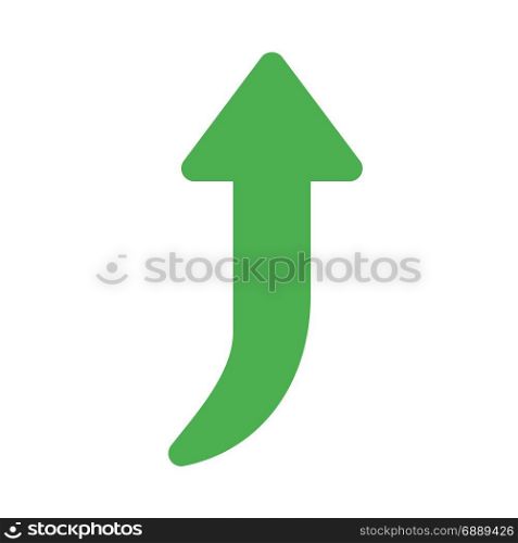 rise up arrow, icon on isolated background