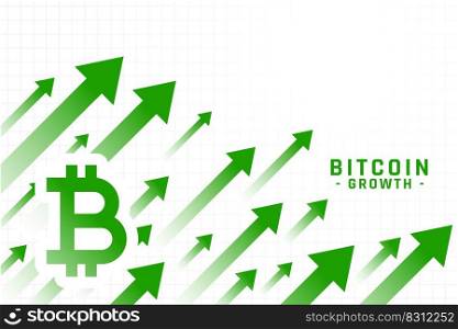 rising price of bitcoin growth chart design