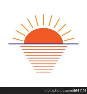 rising sun icon. Vector illustration. stock image. EPS 10.. rising sun icon. Vector illustration. stock image. 