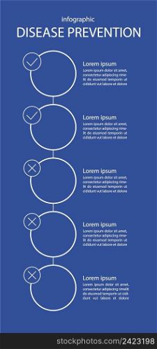 Risk factors infographic chart design template. Abstract infochart with copy space. Instructional graphics with 5 step sequence. Visual data presentation. Myriad Pro, Variable Concept fonts used. Risk factors infographic chart design template
