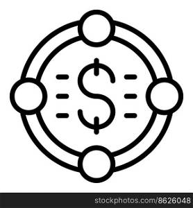 Risk money icon outline vector. Business security. Change strategy. Risk money icon outline vector. Business security