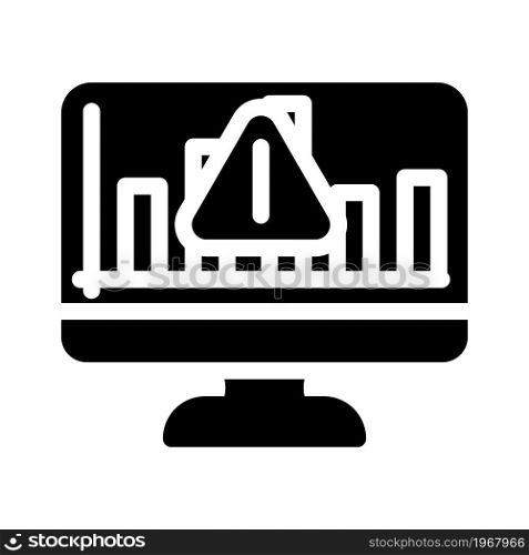 risks of trade market and business intelligence glyph icon vector. risks of trade market and business intelligence sign. isolated contour symbol black illustration. risks of trade market and business intelligence glyph icon vector illustration