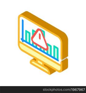 risks of trade market and business intelligence isometric icon vector. risks of trade market and business intelligence sign. isolated symbol illustration. risks of trade market and business intelligence isometric icon vector illustration