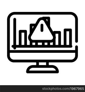 risks of trade market and business intelligence line icon vector. risks of trade market and business intelligence sign. isolated contour symbol black illustration. risks of trade market and business intelligence line icon vector illustration