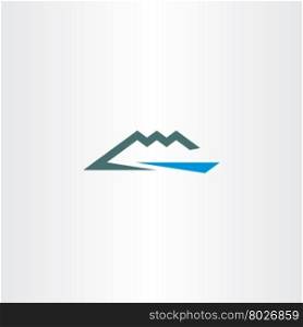 river and mountain vector icon symbol
