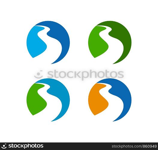 River Creek Logo Design Vector Illustration