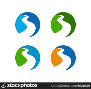 River Creek Logo Design Vector Illustration