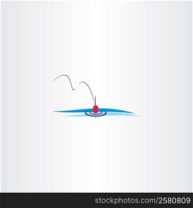 river fishing bobber logo vector design