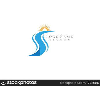 river logo template vector