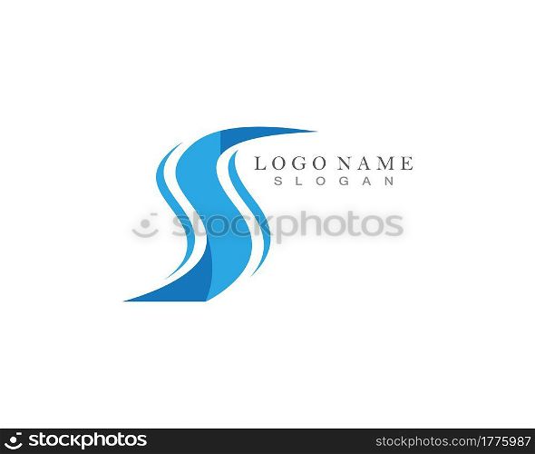 river logo template vector