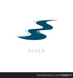 River logo vector icon illustration design
