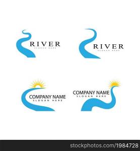 River vector icon illustration design