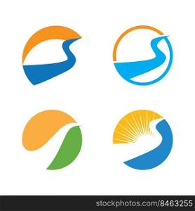 River vector icon illustration logo design