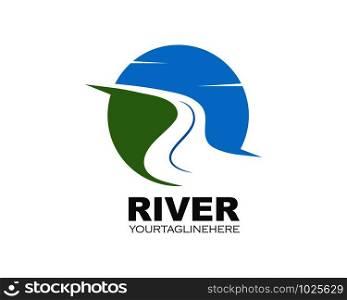 river vector illustration icon design template