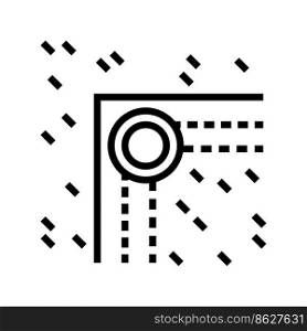 rivet denim line icon vector. rivet denim sign. isolated contour symbol black illustration. rivet denim line icon vector illustration