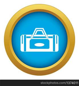 Road bag icon blue vector isolated on white background for any design. Road bag icon blue vector isolated