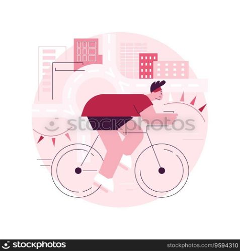 Road bicycle abstract concept vector illustration. extreme bike, urban transport, fast track, cycling travel, sport race, street biker, outdoor ride competition, active people abstract metaphor.. Road bicycle abstract concept vector illustration.