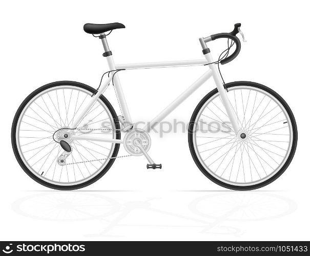 road bike with gear shifting vector illustration isolated on white background