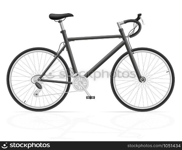 road bike with gear shifting vector illustration isolated on white background