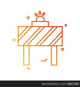 road blocker vector design