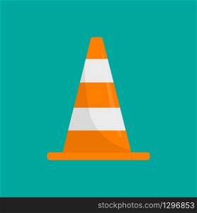 Road cone icon. Flat illustration of road cone vector icon for web design. Road cone icon. Flat illustration of road cone vector icon