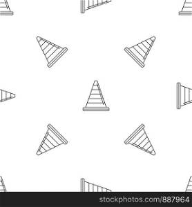 Road cone icon. Outline illustration of road cone vector icon for web design isolated on white background. Road cone icon, outline style