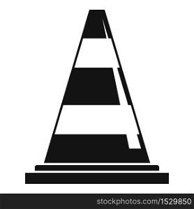 Road cone icon. Simple illustration of road cone vector icon for web design isolated on white background. Road cone icon, simple style
