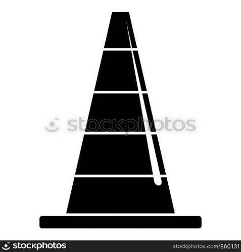 Road cone icon. Simple illustration of road cone vector icon for web design isolated on white background. Road cone icon, simple style