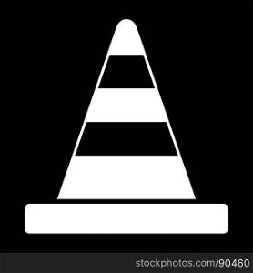 Road cone white color icon .. Road cone it is white color icon .