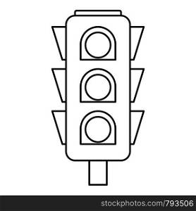 Road cross traffic lights icon. Outline road cross traffic lights vector icon for web design isolated on white background. Road cross traffic lights icon, outline style