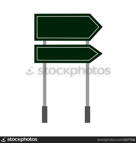 Road direction green sign transportation outdoor pointer warning navigation empty vector