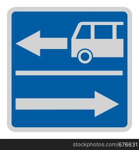 Road for route auto icon. Flat illustration of road for route auto vector icon for web.. Road for route auto icon, flat style.