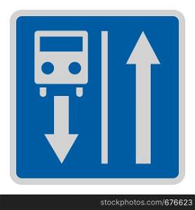 Road for route transport icon. Flat illustration of road for route transport vector icon for web.. Road for route transport icon, flat style.