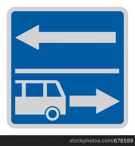 Road for route vehicle icon. Flat illustration of road for route vehicle vector icon for web.. Road for route vehicle icon, flat style.
