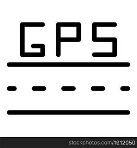 Road gps icon outline vector. Street map. Car highway. Road gps icon outline vector. Street map
