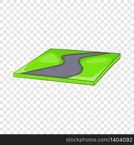 Road icon. Cartoon illustration of road vector icon for web. Road icon, cartoon style