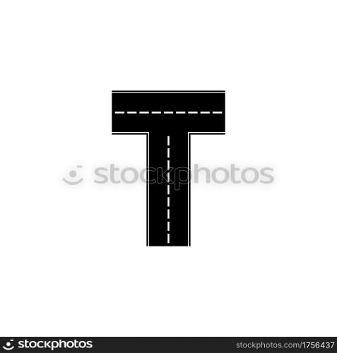 Road icon isolated on white background.