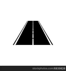 Road icon, vector. Road perspective, vector illustration on white background