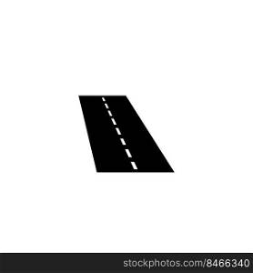 road icon with dotted line illustration design