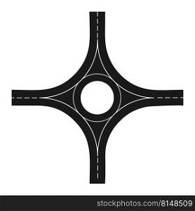 road intersection icon vector illustration design
