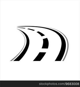 Road Logo Vector Art on white background